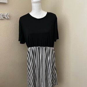 SHEIN Black and White Striped Dress